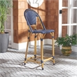 Safavieh Zaid Aluminum Barstool in Navy