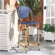 Safavieh Zaid Aluminum Barstool in Navy