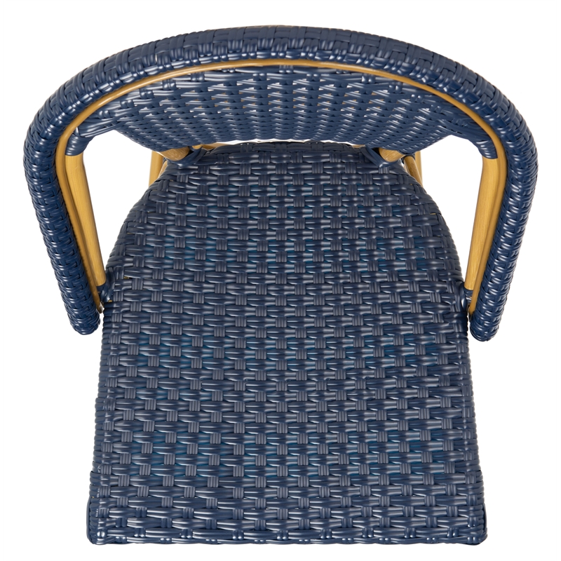 Safavieh Zaid Aluminum Barstool in Navy