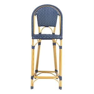 Safavieh Zaid Aluminum Barstool in Navy
