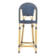 Safavieh Zaid Aluminum Barstool in Navy