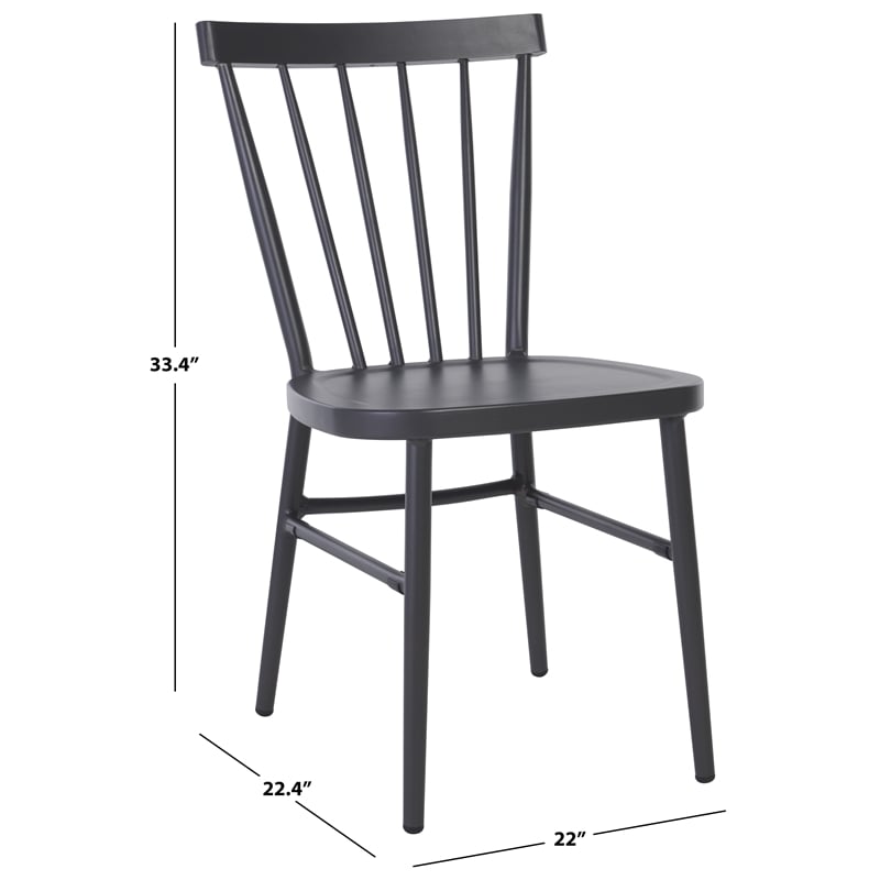 Safavieh Core Aluminum Spindle Chair Set of 2  in Gray