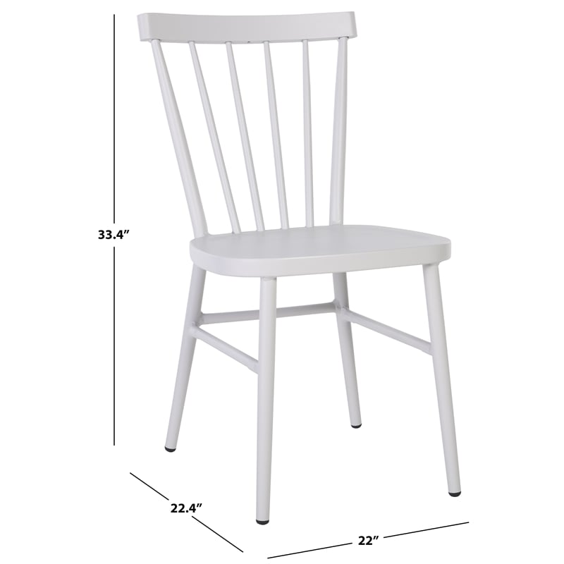 Safavieh Core Aluminum Spindle Chair Set of 2 in White