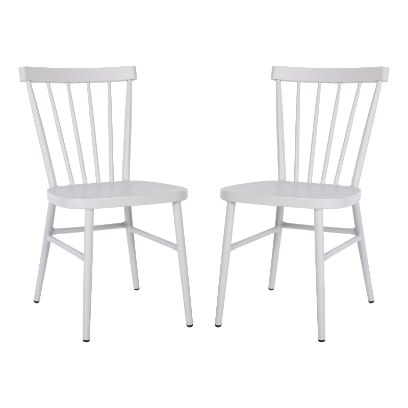 Safavieh Core Aluminum Spindle Chair Set of 2 in White