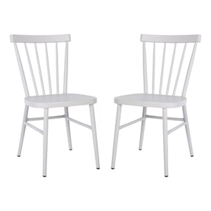 Safavieh Core Aluminum Spindle Chair Set of 2 in White