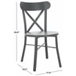 Safavieh Core Cross Aluminum Back Chair Set of 2 in Gray