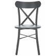 Safavieh Core Cross Aluminum Back Chair Set of 2 in Gray