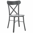 Safavieh Core Cross Aluminum Back Chair Set of 2 in Gray