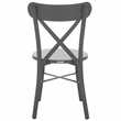 Safavieh Core Cross Aluminum Back Chair Set of 2 in Gray