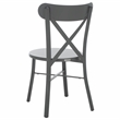 Safavieh Core Cross Aluminum Back Chair Set of 2 in Gray