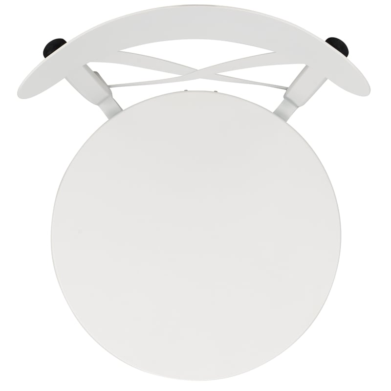 Safavieh Core Cross Aluminum Back Chair Set of 2 in White