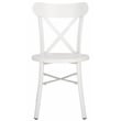 Safavieh Core Cross Aluminum Back Chair Set of 2 in White
