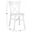 Safavieh Core Cross Aluminum Back Chair Set of 2 in White