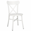 Safavieh Core Cross Aluminum Back Chair Set of 2 in White