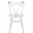 Safavieh Core Cross Aluminum Back Chair Set of 2 in White