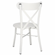 Safavieh Core Cross Aluminum Back Chair Set of 2 in White