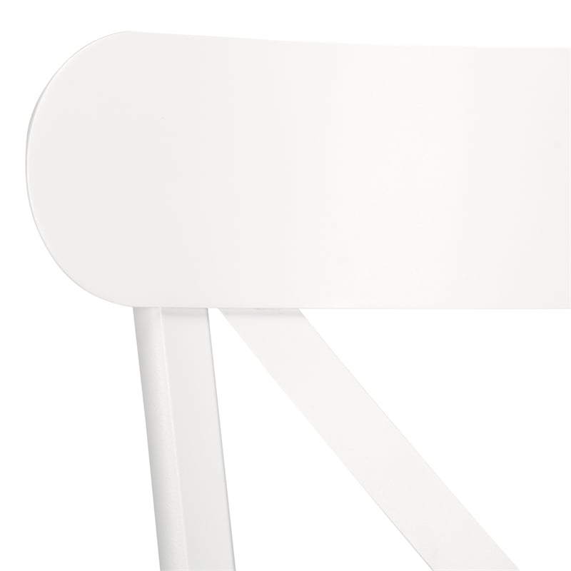Safavieh Core Cross Aluminum Back Chair Set of 2 in White