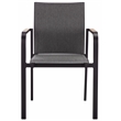 Safavieh Dexter Aluminum Armchair w/ Teak Set of 2 in Black