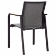 Safavieh Dexter Aluminum Armchair w/ Teak Set of 2 in Black