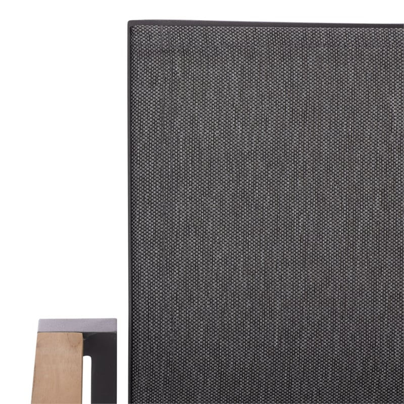 Safavieh Dexter Aluminum Armchair w/ Teak Set of 2  in Gray