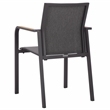 Safavieh Dexter Aluminum Armchair w/ Teak Set of 2  in Gray