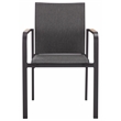 Safavieh Dexter Aluminum Armchair w/ Teak Set of 2  in Gray
