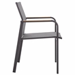 Safavieh Dexter Aluminum Armchair w/ Teak Set of 2  in Gray
