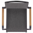 Safavieh Dexter Aluminum Armchair w/ Teak Set of 2  in Gray