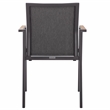 Safavieh Dexter Aluminum Armchair w/ Teak Set of 2  in Gray