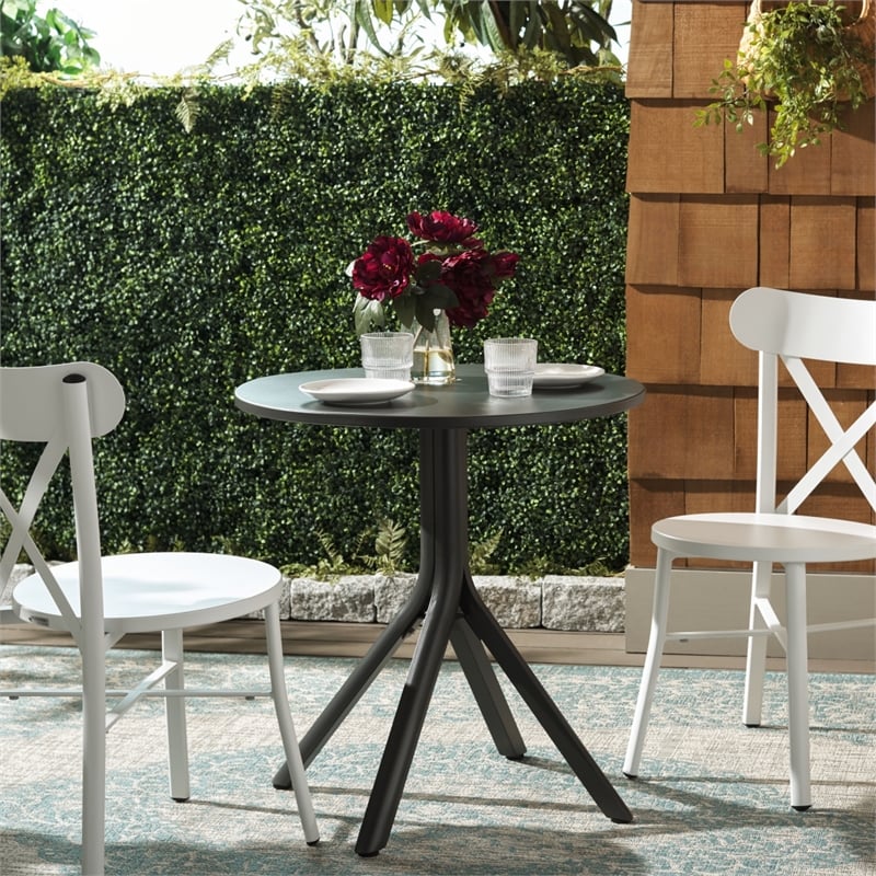 Safavieh Core Aluminum Bistro Table in Gray