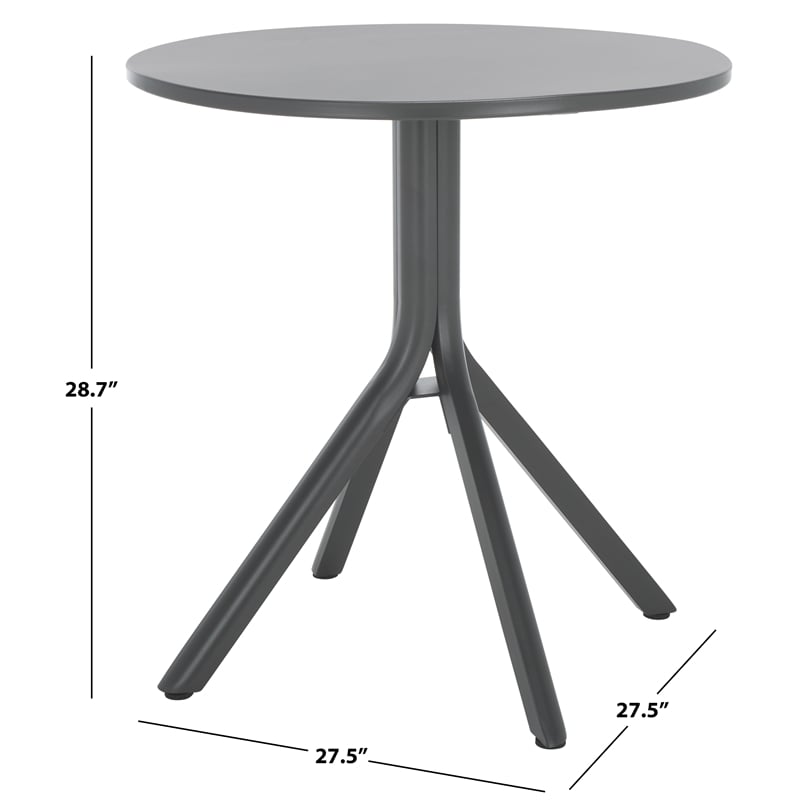 Safavieh Core Aluminum Bistro Table in Gray