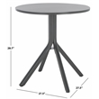 Safavieh Core Aluminum Bistro Table in Gray