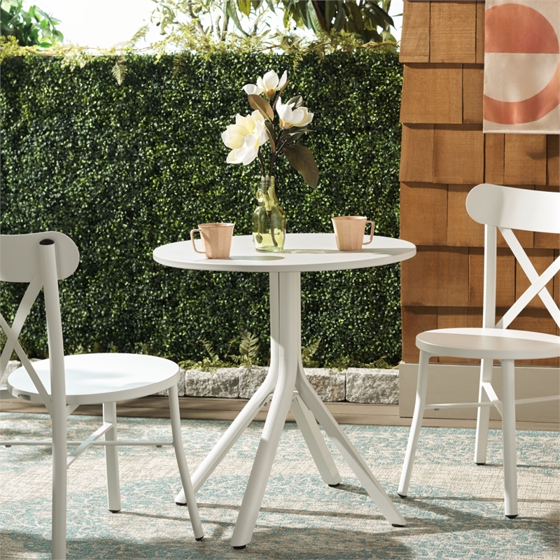 Safavieh Core Aluminum Bistro Table in White