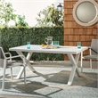Safavieh Core Aluminum Dining Table in White