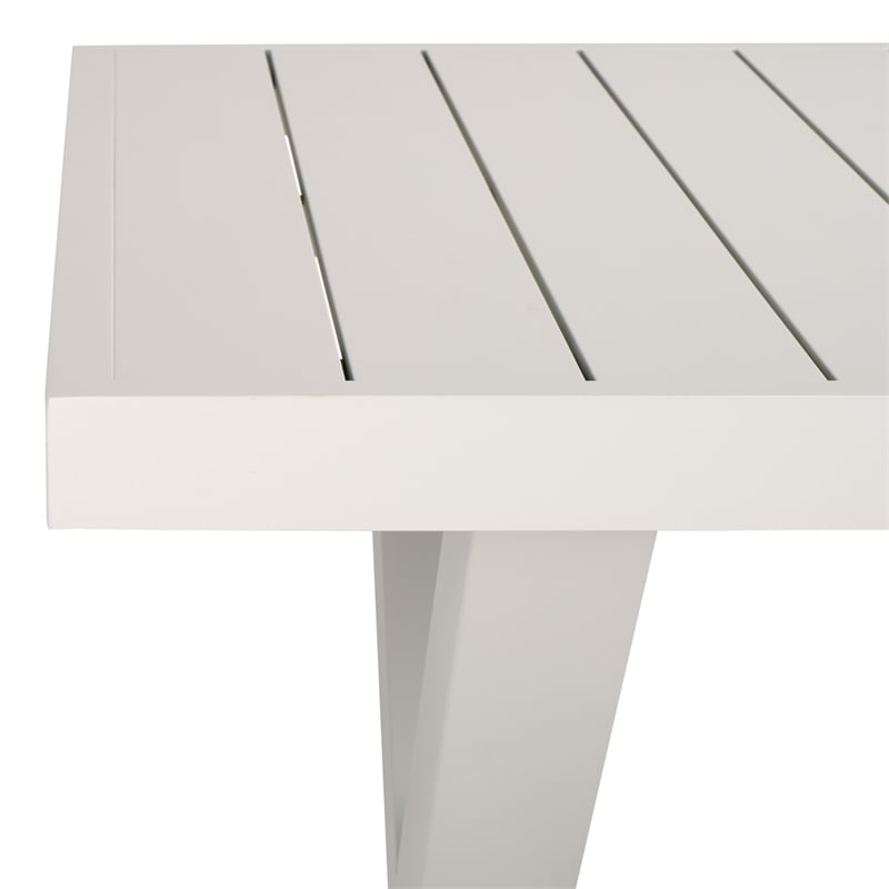 Safavieh Core Aluminum Dining Table in White