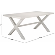 Safavieh Core Aluminum Dining Table in White