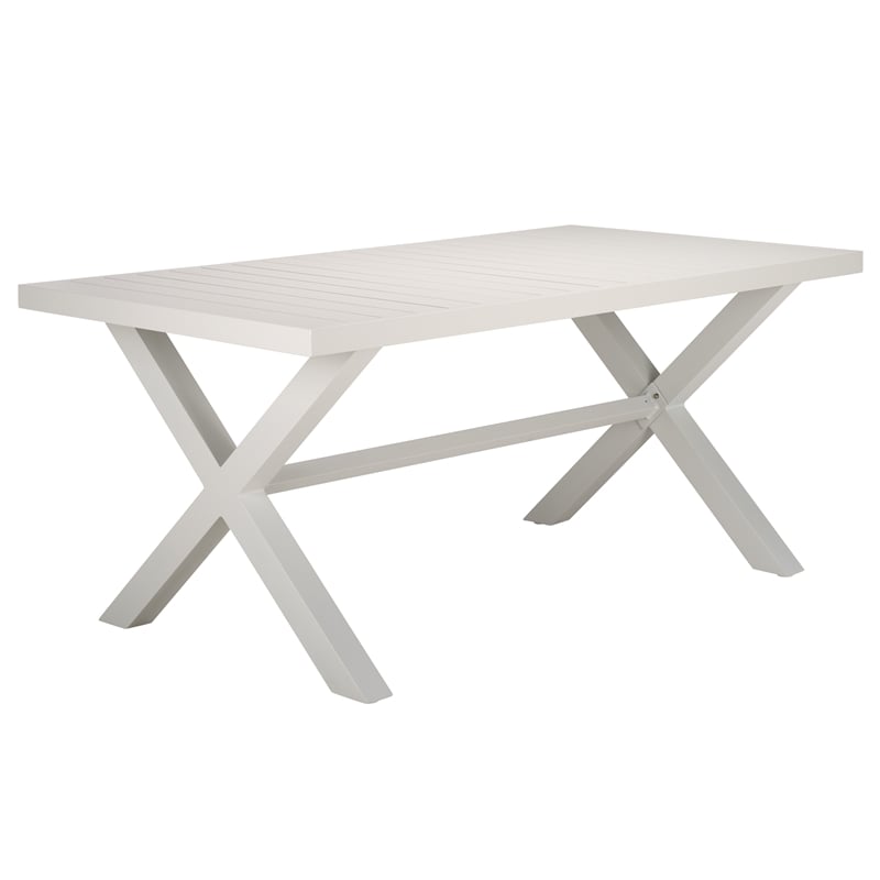 Safavieh Core Aluminum Dining Table in White