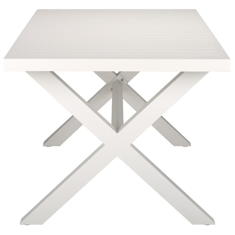 Safavieh Core Aluminum Dining Table in White