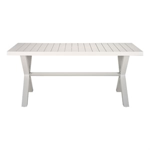 Safavieh Core Aluminum Dining Table in White