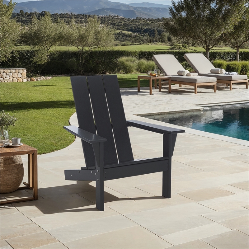 Safavieh All Weather Adirondack Chair  in Black
