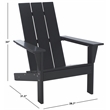 Safavieh All Weather Adirondack Chair  in Black