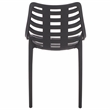 Safavieh Fufa Plastic Dining Chair Set of 2 in Black
