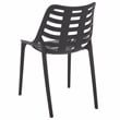 Safavieh Fufa Plastic Dining Chair Set of 2 in Black