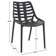Safavieh Fufa Plastic Dining Chair Set of 2 in Black