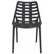Safavieh Fufa Plastic Dining Chair Set of 2 in Black