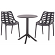 Safavieh Fufa Plastic Dining Chair Set of 2 in Black