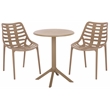 Safavieh Fufa Plastic Dining Chair Set of 2  in Beige
