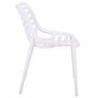 Safavieh Fufa Plastic Dining Chair Set of 2  in White