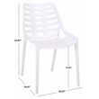 Safavieh Fufa Plastic Dining Chair Set of 2  in White