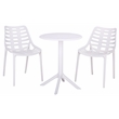 Safavieh Fufa Plastic Dining Chair Set of 2  in White